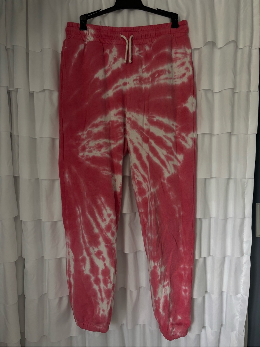 Zella Pink and White Tie-Dye Joggers
